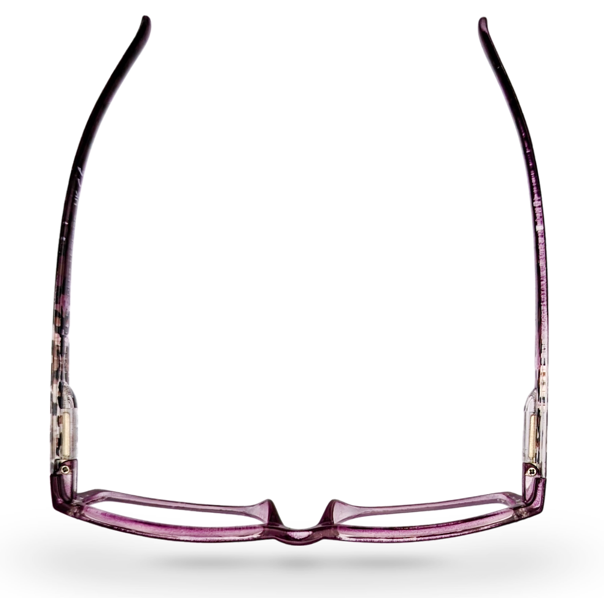 Eyelevel-UK leopard print rectangular reading glasses with pink plastic frames shown from a top-down perspective.