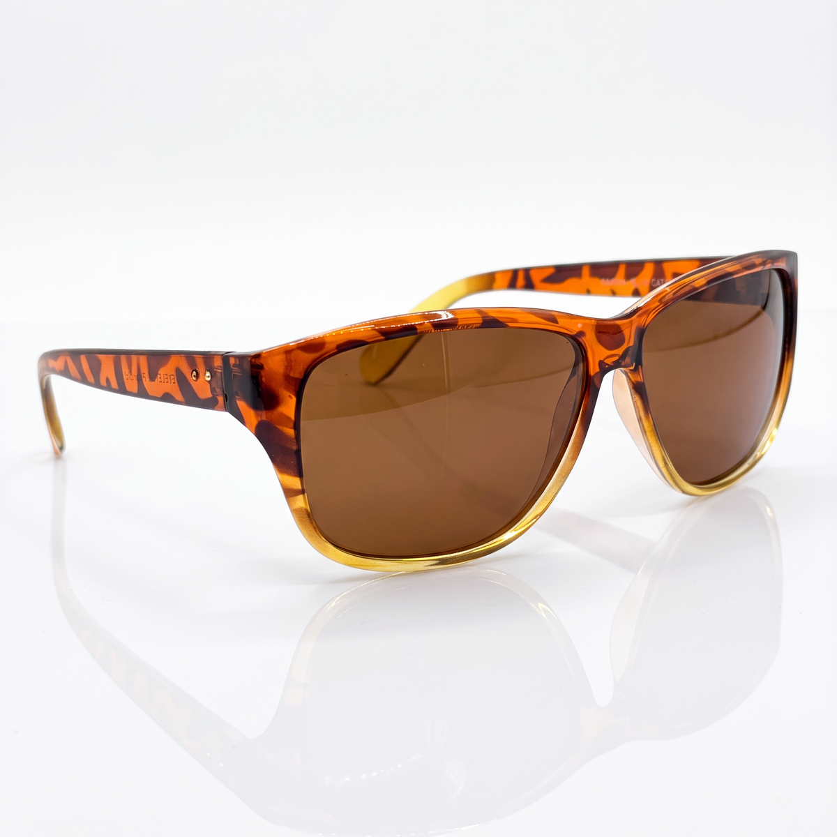 Eyelevel-UK Sophia rectangular polarized sunglasses with a brown tortoiseshell frame and brown lenses