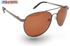 Cabrio Shiny Gunmetal Arm Polarized Drivers