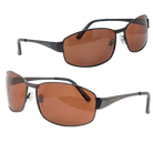 Eyelevel-UK Accelerate polarized driving sunglasses in black and gunmetal frames with copper lenses.