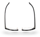 Eyelevel-UK Albany black and gold semi-rimless browline reading glasses viewed from above