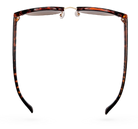 Eyelevel-UK Albany brown tortoiseshell semi-rimless sun readers with gold bridge, top-down view.