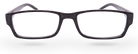 Eyelevel-UK Alfie black rectangular reading glasses with a slim plastic frame for everyday use.