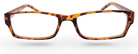 Eyelevel-UK Alfie Brown rectangular reading glasses with a classic tortoiseshell plastic frame