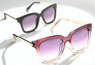 Eyelevel-UK Anastacia oversized square ladies sunglasses in black and rose gradient frames with UV400 lenses.