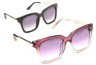 Eyelevel-UK Anastacia oversized square sunglasses in black and rose crystal frames with gradient lenses