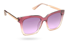 Eyelevel-UK Anastacia oversized square sunglasses with rose and crystal clear frame and rose gradient lenses.