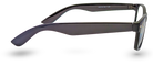 Eyelevel-UK Ashley black rectangular reading glasses with a classic full rim plastic frame, side profile view.