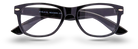 Eyelevel-UK Ashley black rectangular reading glasses with clear magnifying lenses and full rim plastic frame