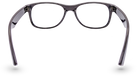Eyelevel-UK Ashley Black rectangular reading glasses with a full rim plastic frame viewed from the back