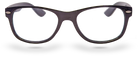 Eyelevel-UK Ashley Black rectangular reading glasses with a classic full rim plastic frame and clear lenses.