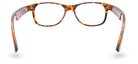 Eyelevel-UK Ashley Brown rectangular reading glasses with a tortoiseshell pattern and clear magnifying lenses