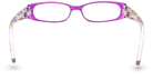 Eyelevel-UK Aztec reading glasses with a shallow purple rectangular frame and multicolour patterned temples