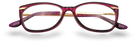 Eyelevel-UK Barbados reading glasses featuring a pink cat-eye frame with slim gold-tone metal temples.