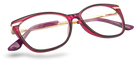 Eyelevel-UK Barbados cat-eye reading glasses with a pink frame and slim gold-tone metal temples.