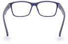 Eyelevel-UK Berlin reading glasses with a blue and black rectangular plastic frame and clear magnifying lenses