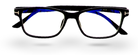 Eyelevel-UK black rectangular reading glasses with blue-light-filtering lenses for digital screen use