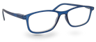 Eyelevel-UK Cambridge blue rectangular reading glasses with clear magnifying lenses and a lightweight plastic frame.