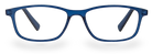 Eyelevel-UK Cambridge blue rectangular reading glasses with clear magnifying lenses and a lightweight plastic frame.