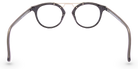 Eyelevel-UK Boston black round reading glasses with metal bridge detail viewed from behind