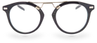 Eyelevel-UK Boston black round reading glasses with a metal bridge and clear magnifying lenses