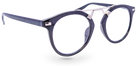 Eyelevel-UK Boston black round reading glasses with a silver metal bridge and classic full-rim frame design.