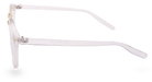 Eyelevel-UK Boston clear round reading glasses with transparent frame and gold-tone temple detailing side view