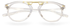 Eyelevel-UK Boston reading glasses with a transparent round frame and gold-tone bridge detailing.
