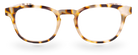 Eyelevel-UK Brazil reading glasses with a light tortoiseshell rounded square plastic frame and clear lenses.