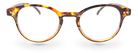 Eyelevel-UK Budapest reading glasses with a rounded brown tortoiseshell plastic frame and clear magnifying lenses.