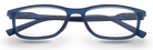 Eyelevel-UK Cambridge blue rectangular reading glasses with clear magnifying lenses and a classic full rim frame