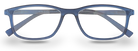 Eyelevel-UK Cambridge blue rectangular reading glasses with clear magnifying lenses and a classic full rim frame