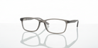 Eyelevel-UK Cambridge grey rectangular reading glasses with clear magnifying lenses and a classic plastic frame.