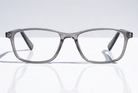 Eyelevel-UK Cambridge grey rectangular reading glasses with clear magnifying lenses and a classic full rim frame.