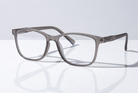 Eyelevel-UK Cambridge grey rectangular reading glasses with clear magnifying lenses and a classic full rim frame.