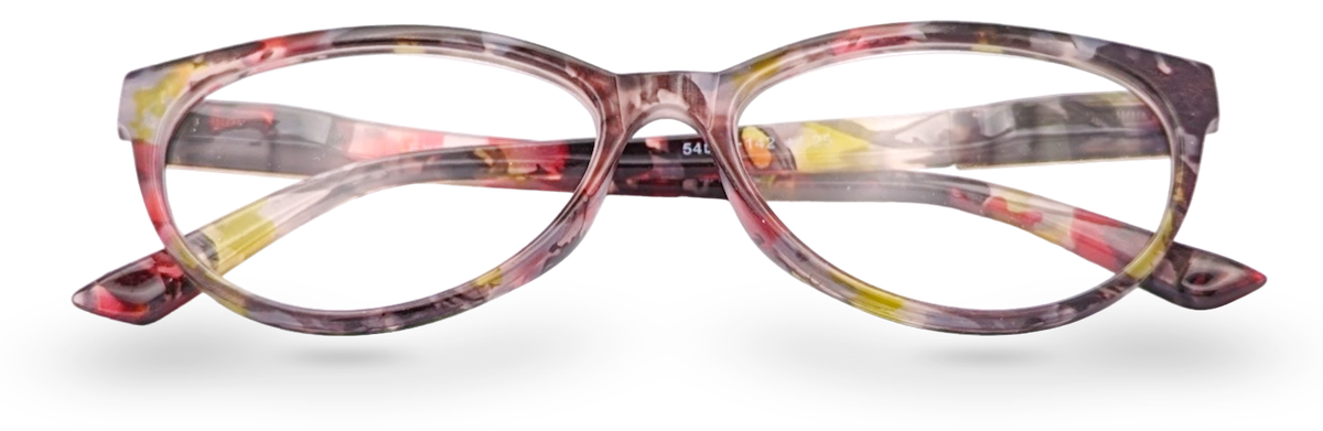 Eyelevel-UK Camden reading glasses with a rectangular tortoiseshell frame and clear magnifying lenses.