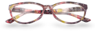 Eyelevel-UK Camden reading glasses with a rectangular tortoiseshell frame and clear magnifying lenses.