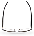 Eyelevel-UK Charles reading glasses featuring a bronze semi-rimless rectangular frame viewed from above