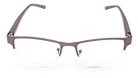 Eyelevel-UK Charles reading glasses featuring a bronze rectangular semi-rimless frame and clear magnifying lenses.