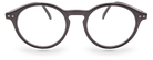 Eyelevel-UK Chelsea reading glasses with a classic black round plastic frame and clear magnifying lenses.