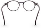Eyelevel-UK Chelsea reading glasses featuring a classic black round plastic frame viewed from the back.