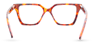 Eyelevel-UK Chile reading glasses with a brown tortoiseshell geometric frame and clear lenses, front view.