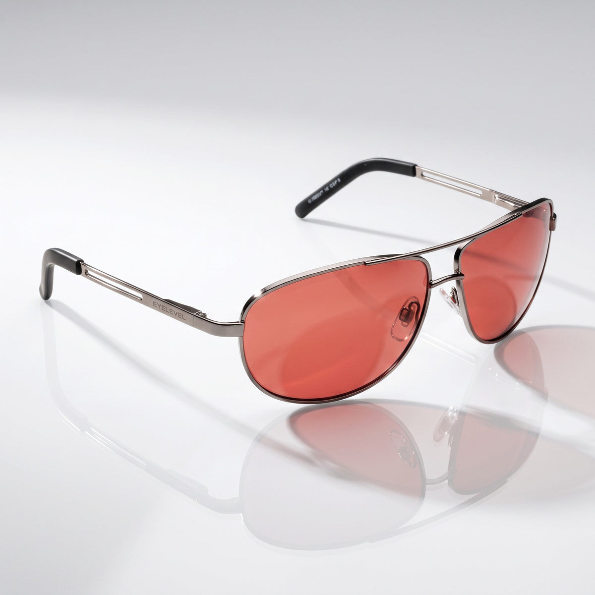 Eyelevel-UK Circuit polarized driving sunglasses with matt gunmetal frame and copper lenses for road glare reduction.