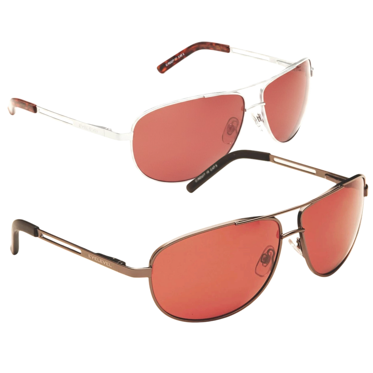 Eyelevel-UK Circuit polarized driving sunglasses in antique silver and matt gunmetal with copper lenses