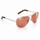 Eyelevel-UK Circuit polarized driving sunglasses with antique silver frames and copper lenses on a white background.
