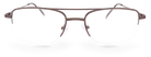 Eyelevel-UK Cuba reading glasses with a grey metal semi-rimless rectangular frame and clear magnifying lenses.