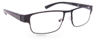 Eyelevel-UK Daniel reading glasses with a black square plastic frame and clear magnifying lenses.