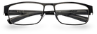 Eyelevel-UK Daniel reading glasses with a black square plastic frame and clear magnifying lenses.