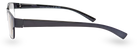 Eyelevel-UK Daniel reading glasses with a black square plastic frame, shown from a side profile view.