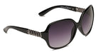 Eyelevel-UK Danielle oversized black fashion sunglasses with grey gradient lenses and decorative chain-link arms